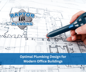 Blueprint of an office building's plumbing system, showcasing an efficient layout.